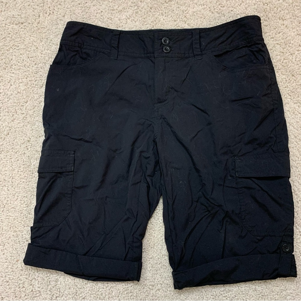 Women's PATAGONIA Black CUFFED Hiking BERMUDA Camp SHORTS  4
